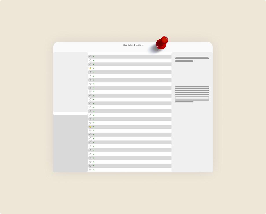 Example of how to use the Mendeley Desktop